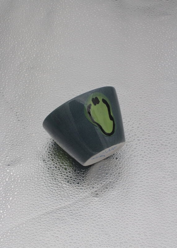 Frizbee Ceramics Super cup, Kawaii, 75 ml, KOTA dark blue grey, decoration image