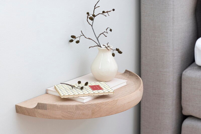 Aakjaer Furniture Arcus console shelf, white oil oak, view 2