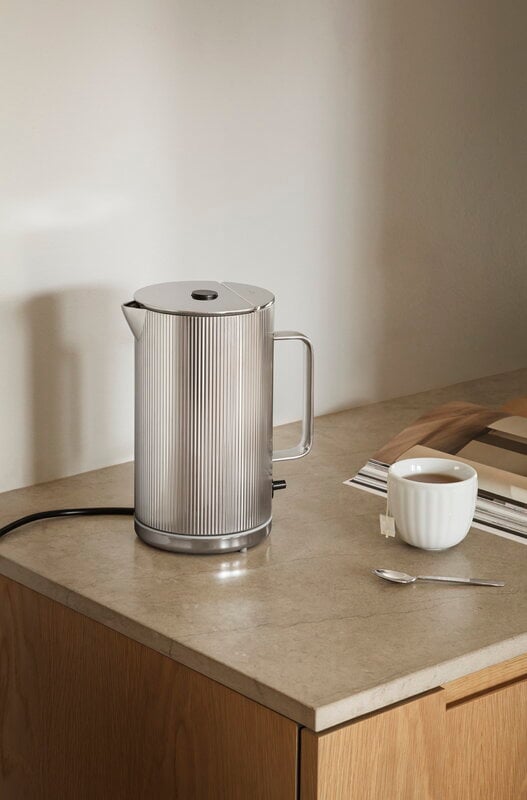 Georg Jensen Bernadotte electric kettle, stainless steel, decoration image