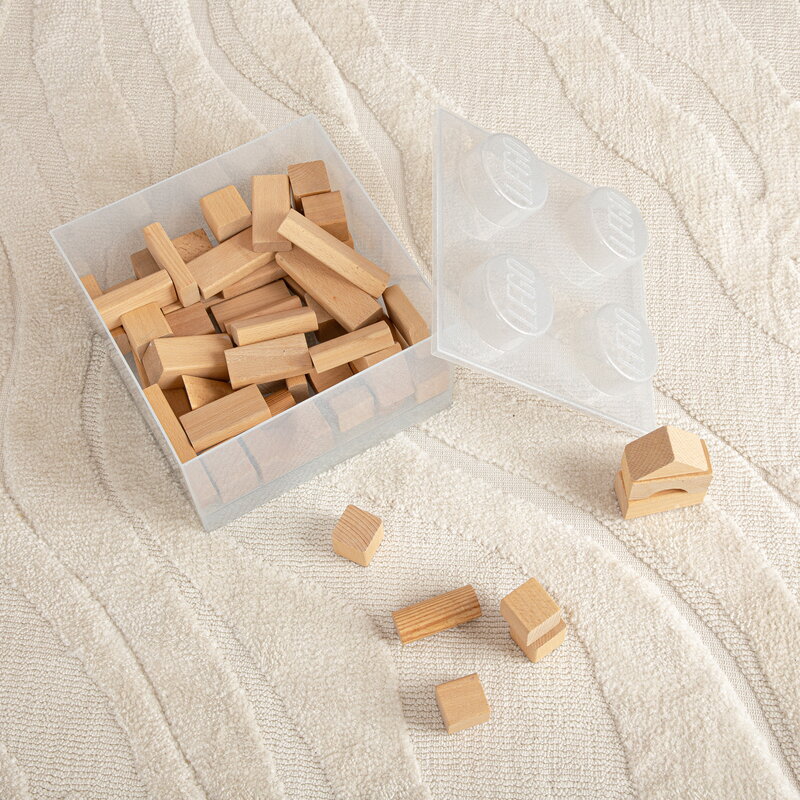 Room Copenhagen Lego Storage Brick 4 Top Lid, glitter translucent, decoration image