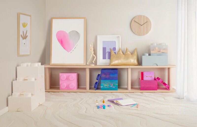 Room Copenhagen Lego Storage Brick 4 Top Lid, glitter violet, decoration image
