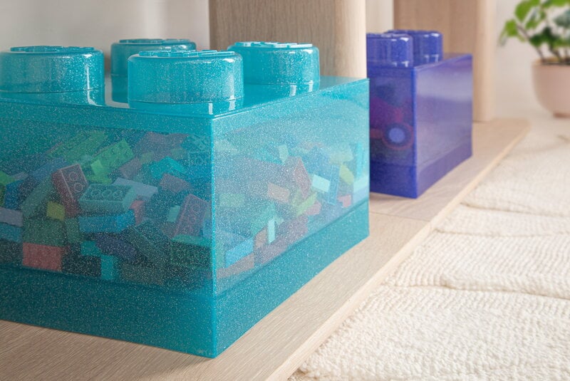 Room Copenhagen Lego Storage Brick 4 Top Lid, glitter violet, decoration image