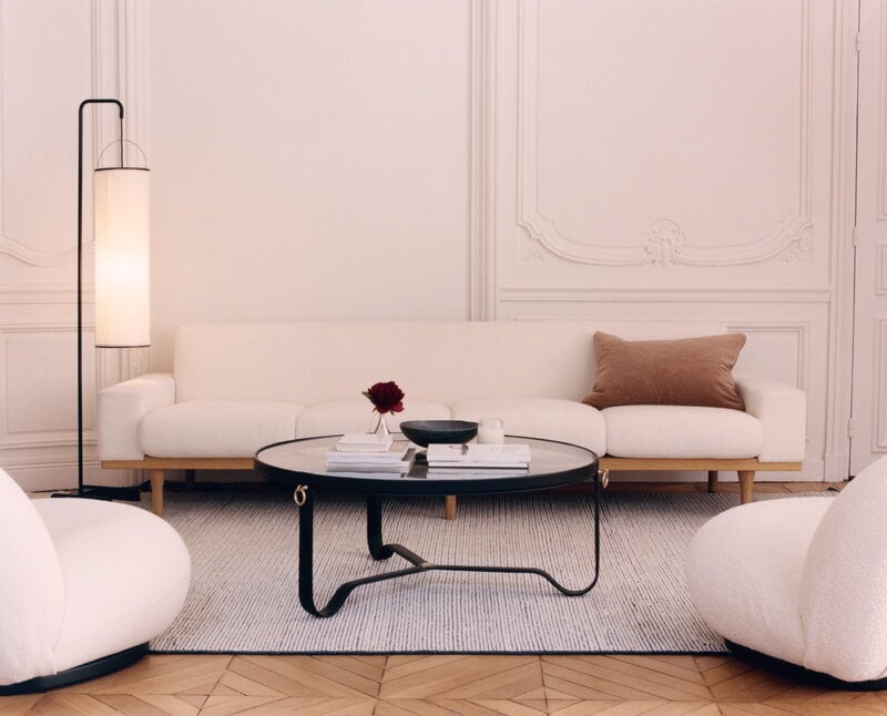 GUBI SW50 sofa, 4-seater, oiled oak - GUBI Harp 24 Ivory, view 8