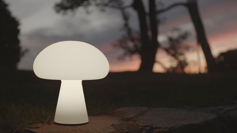 GUBI Obello portable table lamp, frosted glass, decoration image
