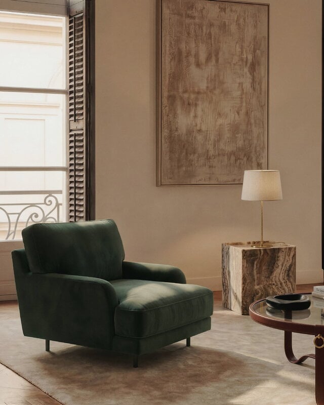 GUBI Flaneur lounge chair, black - Asator 0984, view 6