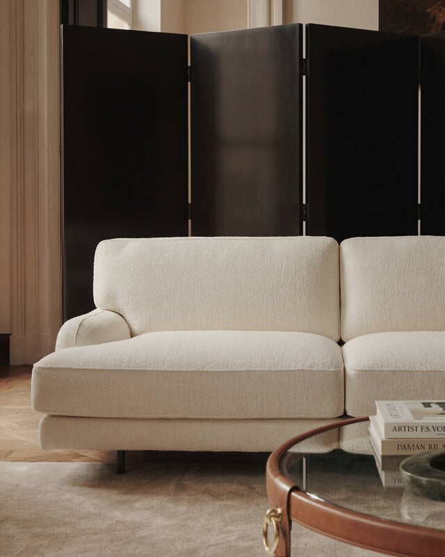 GUBI Flaneur 3-seater sofa, black - Bouclé 001, view 2