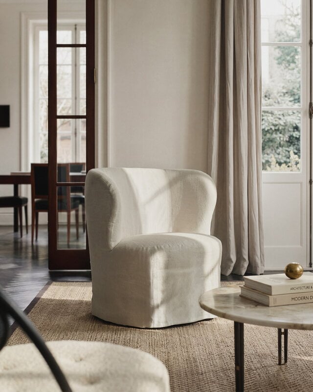 GUBI Stay Slipcover lounge chair, S, linen 0023, view 5