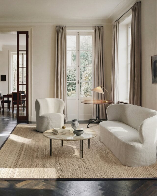 GUBI Stay Slipcover lounge chair, S, linen 0023, view 8