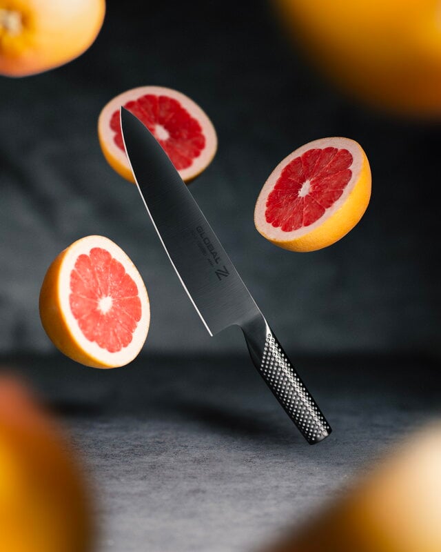 Global Black Edition Chefmesser, 20 cm, DLC Diamond-Like Carbon, dekorationsbild