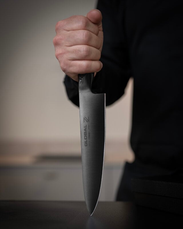 Global Black Edition Chefmesser, 20 cm, DLC Diamond-Like Carbon, dekorationsbild