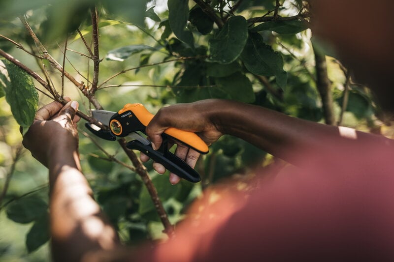 Fiskars Plus PowerLever pruner, anvil P741, decoration image