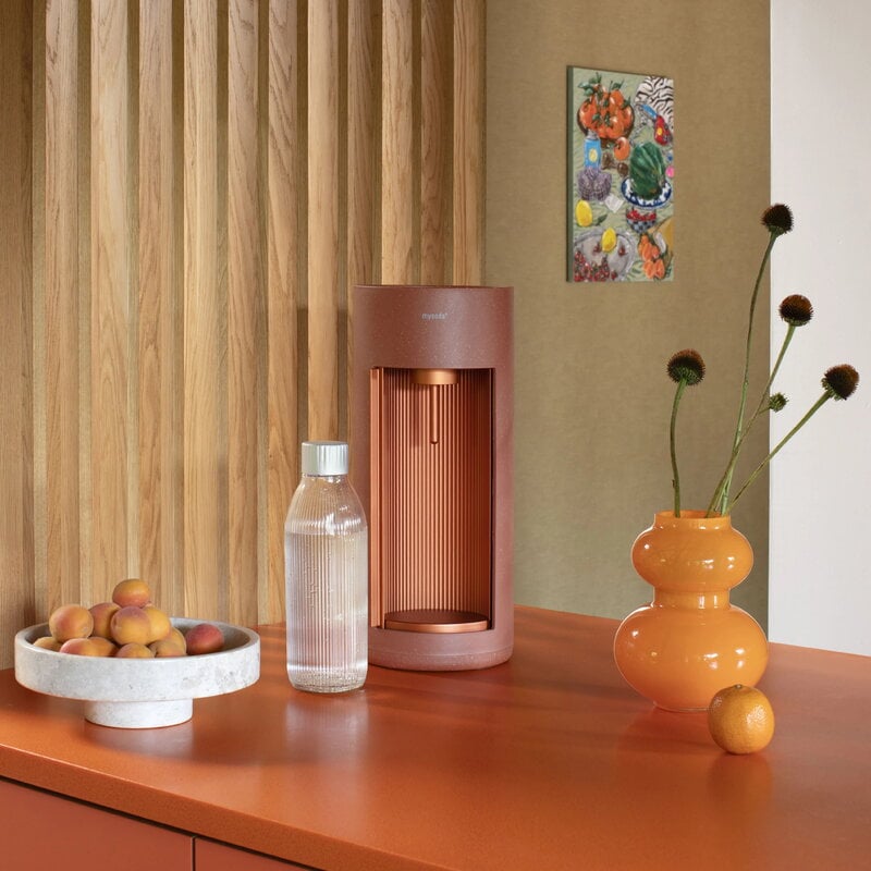 Mysoda Glassy sparkling water maker for glass bottles, terracotta, decoration image