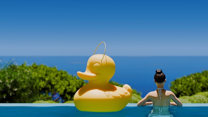 Goodnight Light The Duck Duck lamp, mega, yellow, decoration image