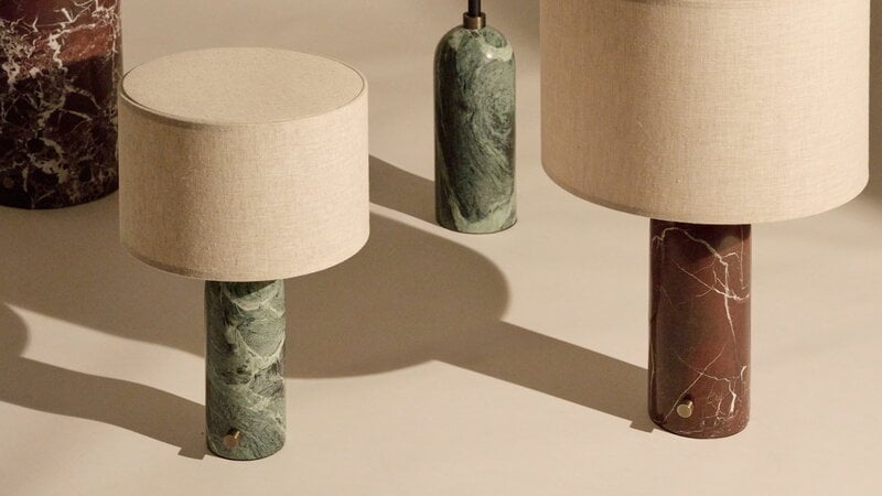 GUBI Gravity table lamp, small, emerald marble - canvas, view 5