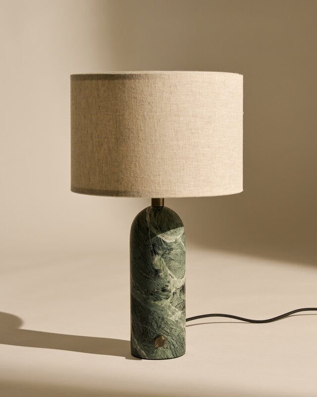 GUBI Gravity table lamp, small, emerald marble - canvas, view 2