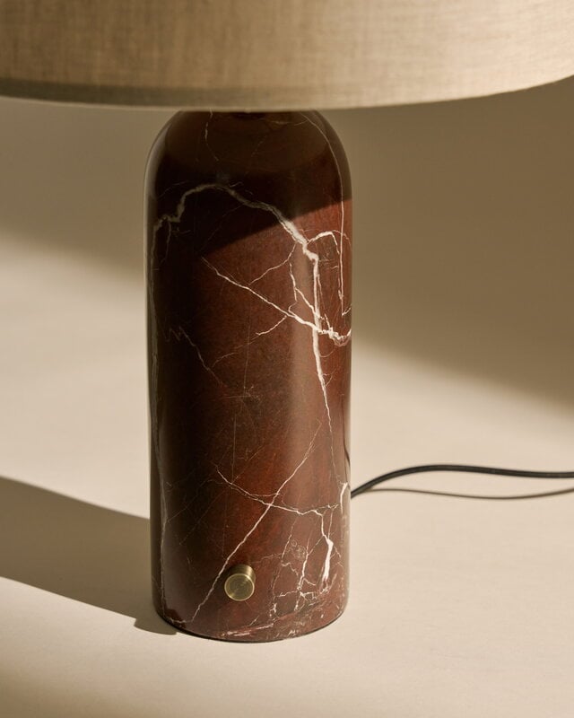GUBI Gravity table lamp, small, maroon marble - canvas, view 4