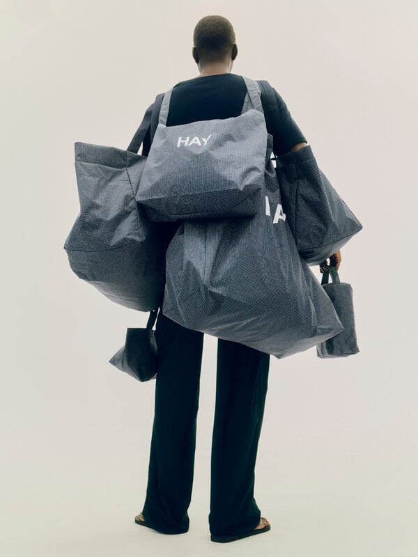 HAY Grid Weekend bag, large, dark blue, decoration image