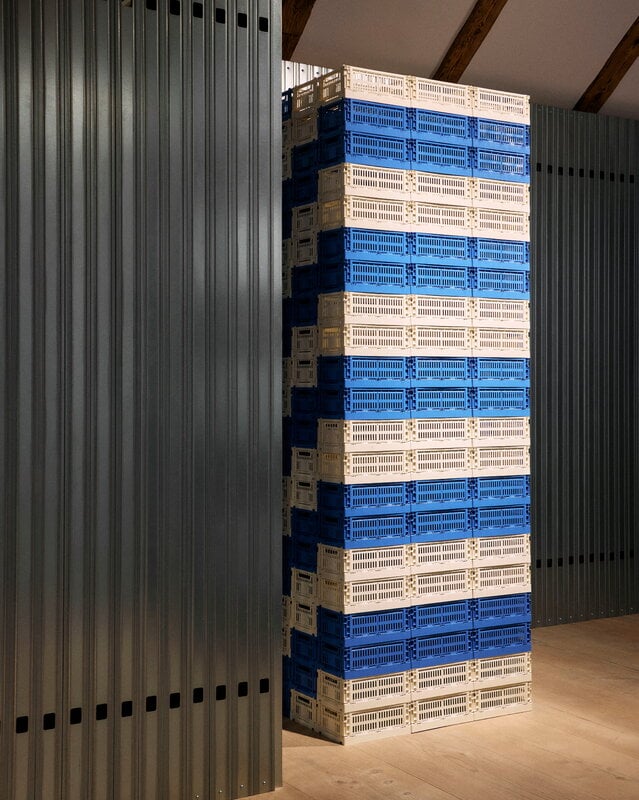 HAY Colour Crate, S, recycled plastic, off-white, decoration image
