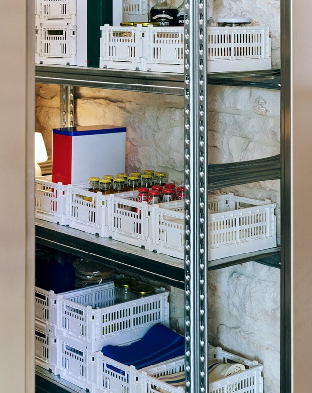 HAY Colour Crate, S, recycled plastic, off-white, decoration image