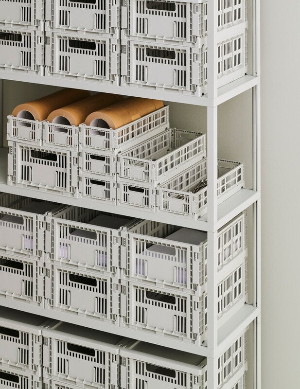 HAY Colour Crate, M, recycled plastic, grey | Finnish Design