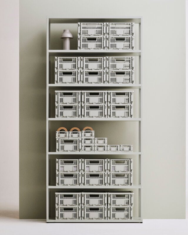 HAY Colour Crate, M, recycled plastic, grey, decoration image