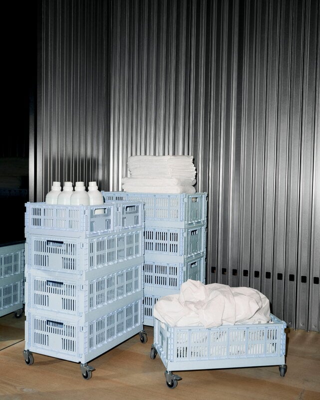 その他 HAY COLOUR CRATE L HAY Colour Crate, L, recycled plastic, soft blue | Finnish