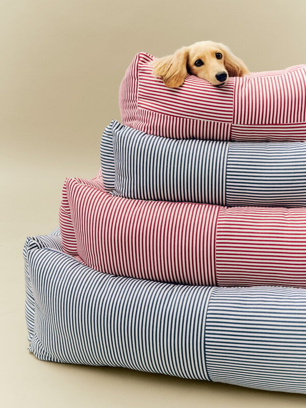 HAY HAY Dogs bed, M, stripe, red - white, decoration image