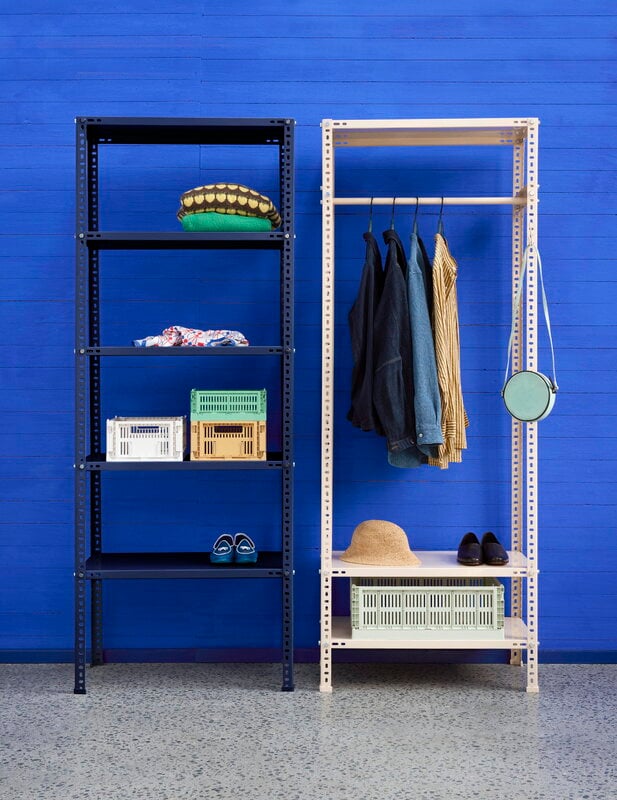 https://media.fds.fi/decor_image/800/HAY_Shelving_Unit_dark_blue_HAY_Wardrobe_Unit_pink_HAY_Colour_Crate_L_mint_HAY_Colour_Crate_off-white_and_golden_yellow_HAY_Colour_Crate_dark_mint.jpg