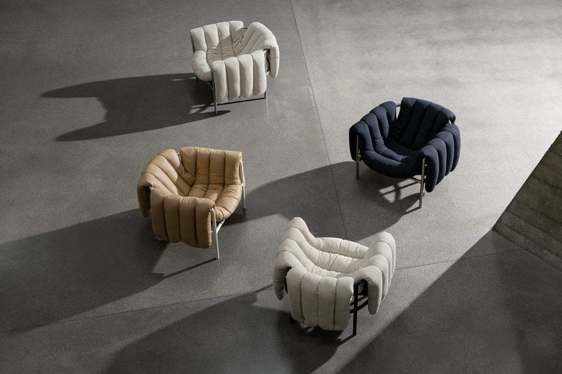 Puffy Lounge Chair, Anthracite / Black Grey — Hem