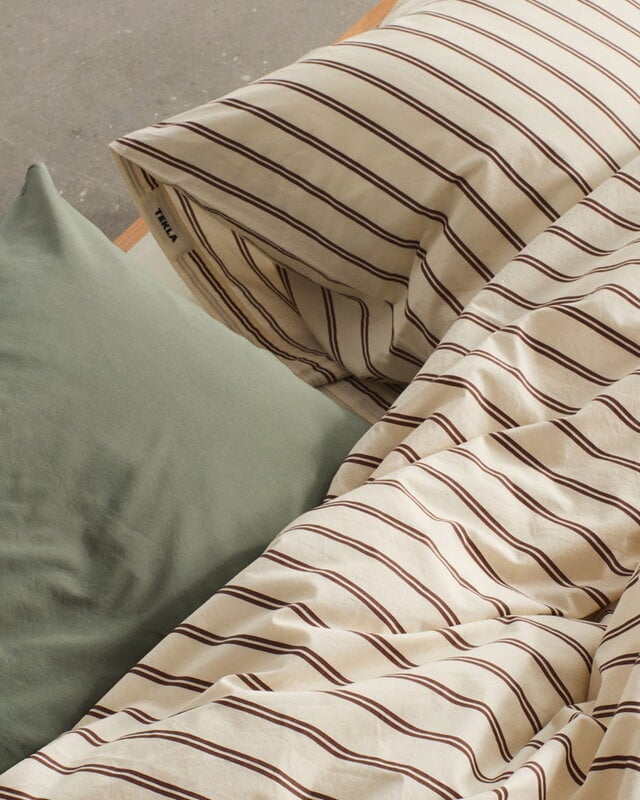 Tekla Pillow sham, 50 x 60 cm, olive green | Finnish Design Shop