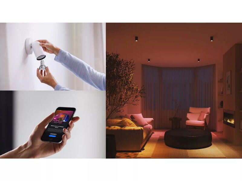 Philips Hue Essential smart bulb 4.7W GU10 345lm 2200-6500K, decoration image