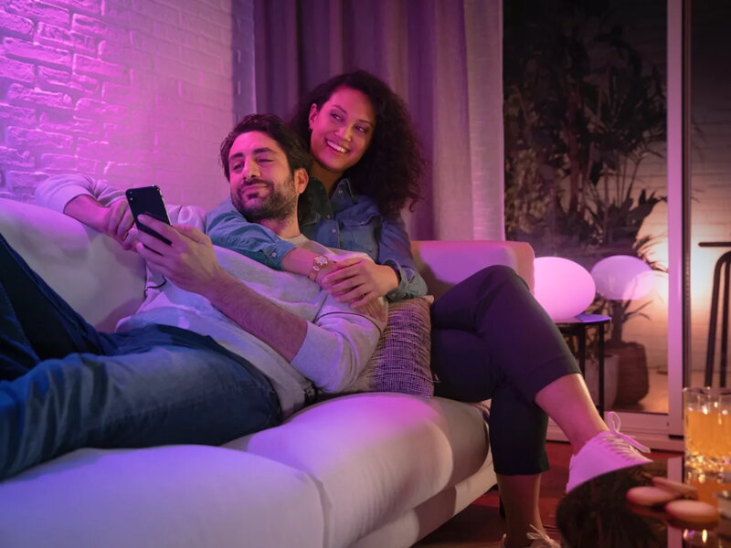 Philips Hue White and Color Ambience smart bulb 4.2W GU10 400lm 2000-6500K, decoration image