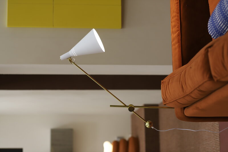 Innolux Tapio floor lamp, white - brass, view 5