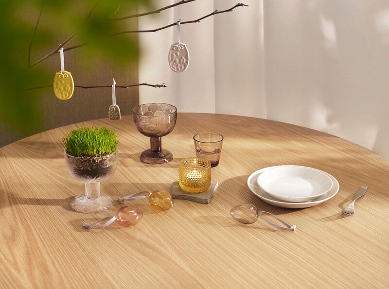 Zo veel Opvoeding Notitie Iittala glass eggs 3 pcs, yellow - grey - powder | Finnish Design Shop