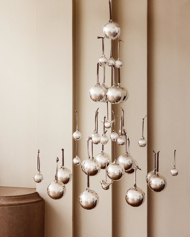 Iittala Glass ball set, 80 mm, 5 pcs, mirror, decoration image