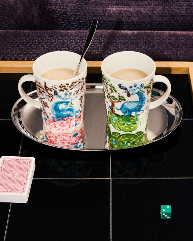 Iittala Satumetsä mug, 0,4 L, spring green-sky blue, decoration image