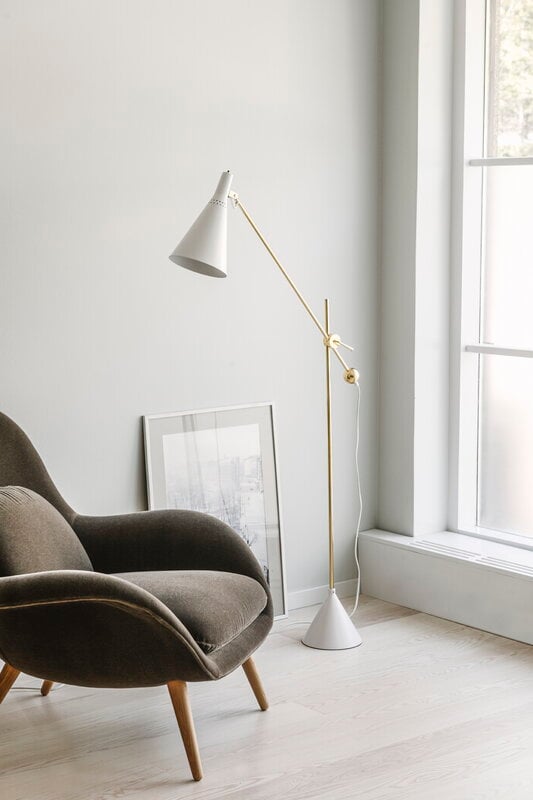 Innolux Tapio floor lamp, white - brass, view 4