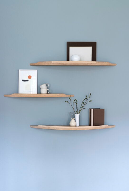 Aakjaer Furniture Arcus mensola, media, rovere oliato bianco, vista 5