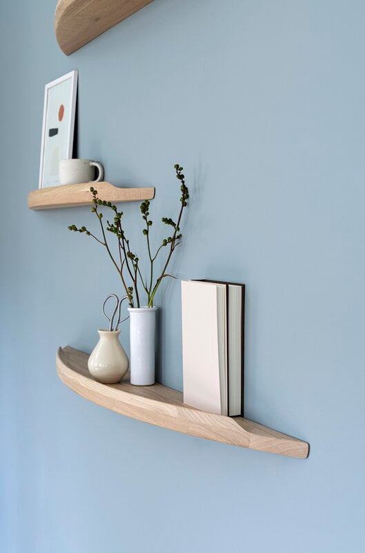 Aakjaer Furniture Mensola Arcus, piccola, rovere oliato bianco, vista 2