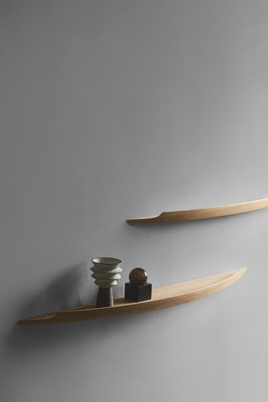 Aakjaer Furniture Arcus shelf, large, white oil oak, view 2