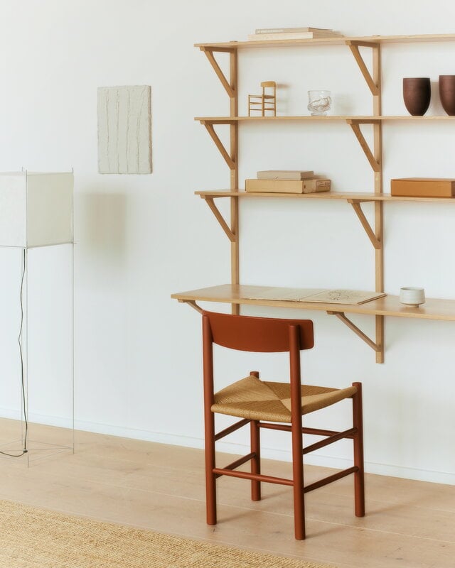 Fredericia J39 Mogensen chair, heritage red - paper cord, view 2