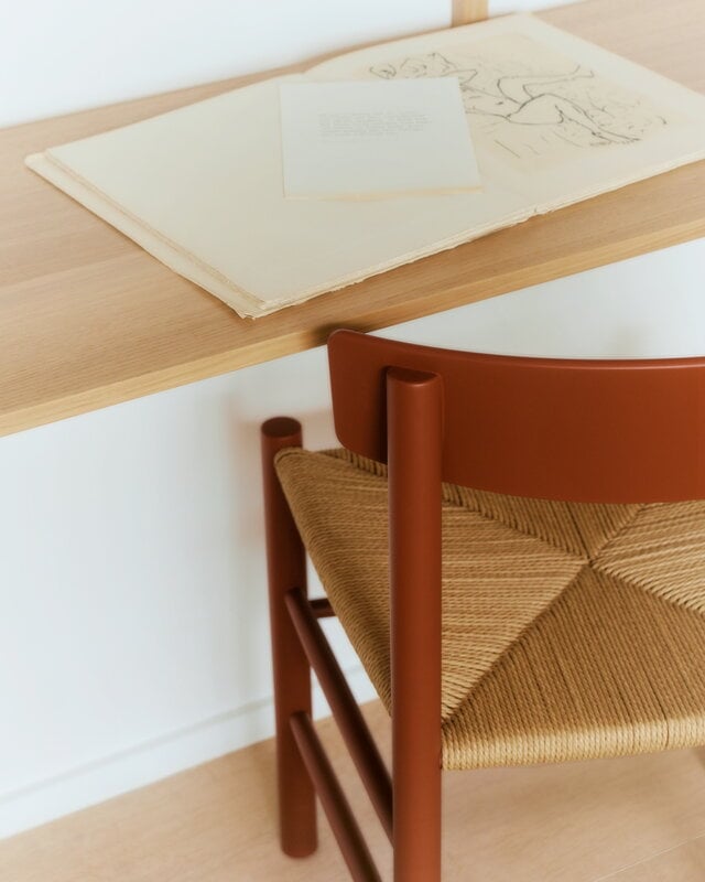 Fredericia J39 Mogensen chair, heritage red - paper cord, view 8