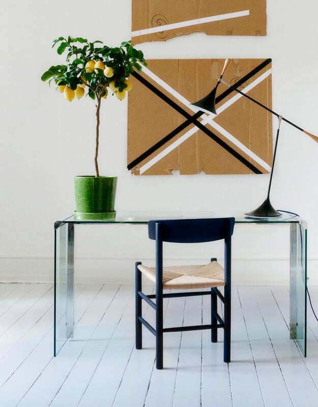 Fredericia J39 Mogensen chair, indigo blue - paper cord, view 2