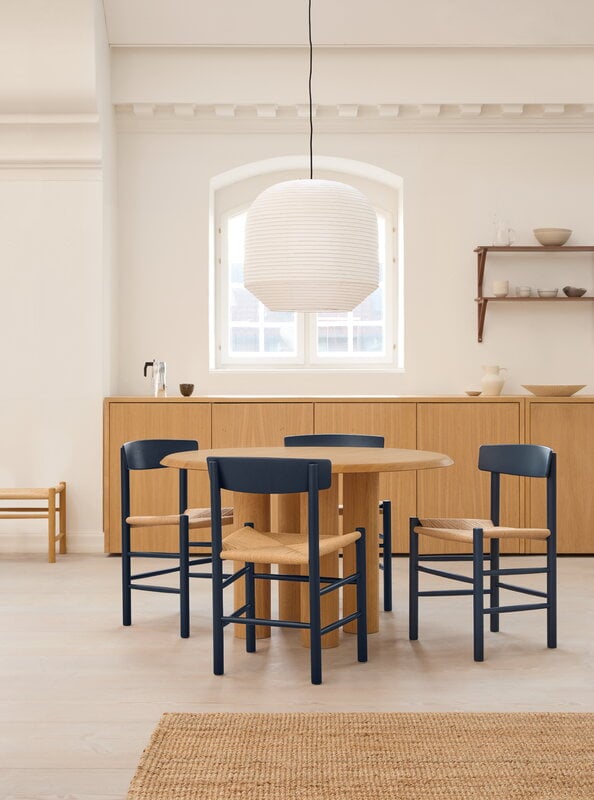 Fredericia J39 Mogensen chair, indigo blue - paper cord, view 7