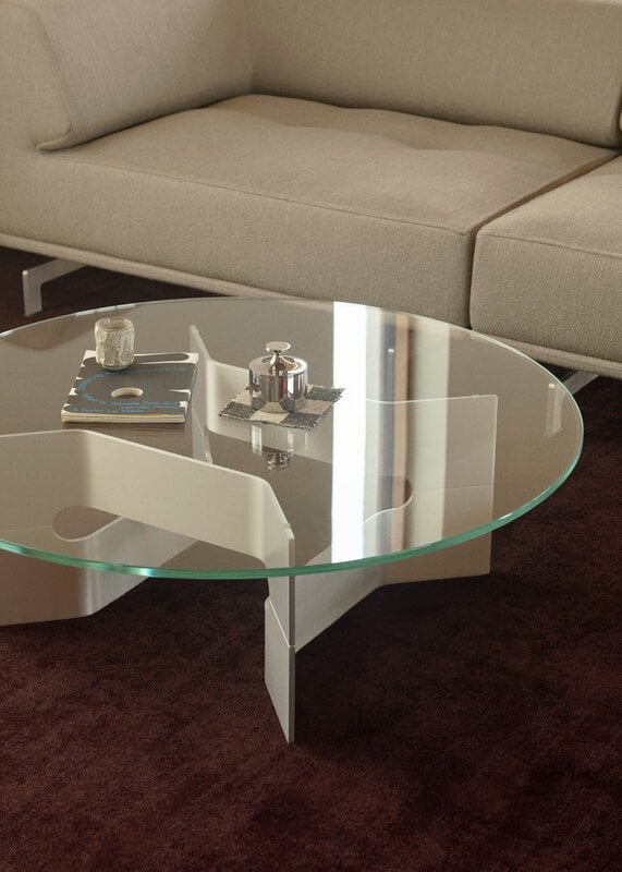 Fredericia JG sohvapöytä, brushed aluminium - glass, view 12