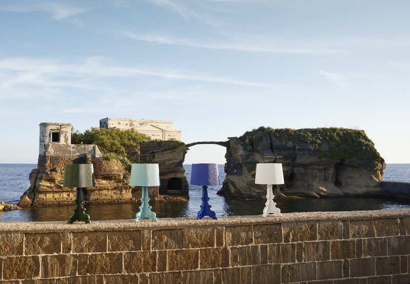 Kartell Lampe de table Bourgie, bleu mat, image décorative
