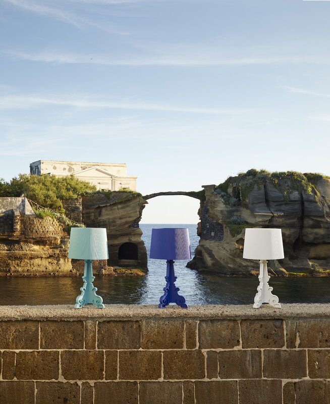 Kartell Lampe de table Bourgie, bleu mat, image décorative