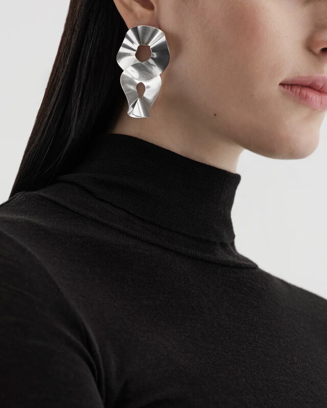 Kalevala Koru Alluring earrings, big, silver, decoration image