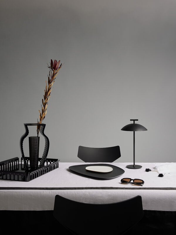 Kartell Mini Geen-A Battery portable table lamp, black, decoration image