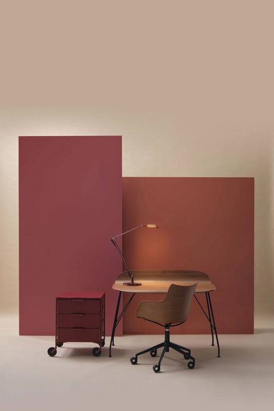 Kartell Mobil Mat 3 storage unit with wheels, plum, decoration image
